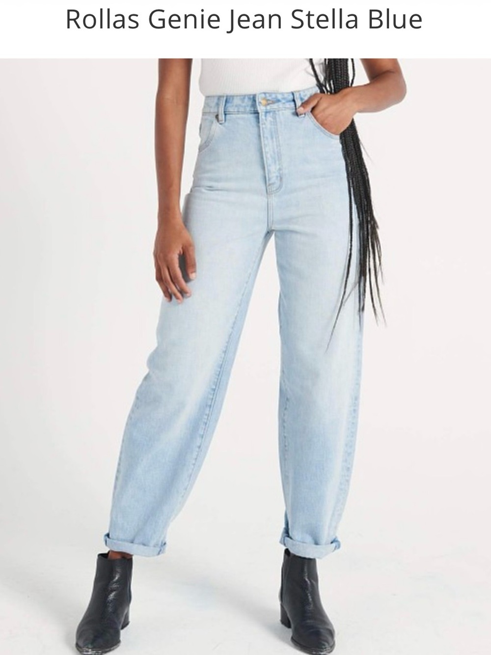 ROLLA'S Light Blue Boyfriend Jeans - High-Rise Relaxed Fit